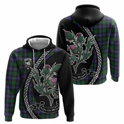 ScotsTee Shop Scottish Galbraith Family Crest Tartan Hoodie Alba Thistle Inspired