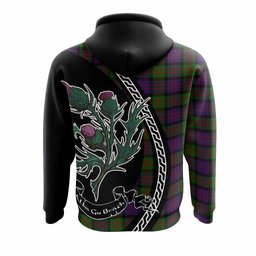 ScotsTee Shop Scottish MacDonald (McDonald) Family Crest Tartan Hoodie Alba Thistle Inspired