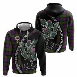 ScotsTee Shop Scottish MacDonald (McDonald) Family Crest Tartan Hoodie Alba Thistle Inspired