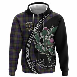 ScotsTee Shop Scottish MacLellan (McLellan) Family Crest Tartan Hoodie Alba Thistle Inspired