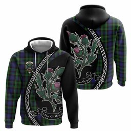 ScotsTee Shop Scottish Mowat Family Crest Tartan Hoodie Alba Thistle Inspired