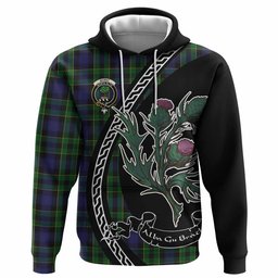 ScotsTee Shop Scottish Mowat Family Crest Tartan Hoodie Alba Thistle Inspired