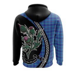 ScotsTee Shop Scottish Mercer Family Crest Tartan Hoodie Alba Thistle Inspired