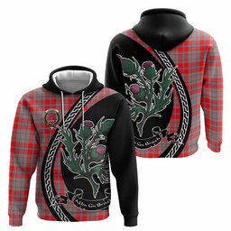 ScotsTee Shop Scottish Moubray Family Crest Tartan Hoodie Alba Thistle Inspired