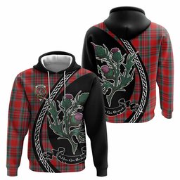 ScotsTee Shop Scottish MacBean (MacBain) Family Crest Tartan Hoodie Alba Thistle Inspired