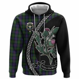 ScotsTee Shop Scottish Murray Family Crest Tartan Hoodie Alba Thistle Inspired