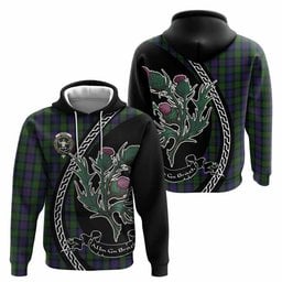 ScotsTee Shop Scottish Murray Family Crest Tartan Hoodie Alba Thistle Inspired