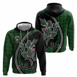 ScotsTee Shop Scottish Kincaid Family Crest Tartan Hoodie Alba Thistle Inspired