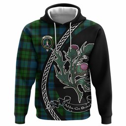 ScotsTee Shop Scottish MacKay (McKay) Family Crest Tartan Hoodie Alba Thistle Inspired