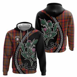 ScotsTee Shop Scottish Hepburn Family Crest Tartan Hoodie Alba Thistle Inspired