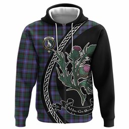ScotsTee Shop Scottish Hunter (Hunterston) Family Crest Tartan Hoodie Alba Thistle Inspired