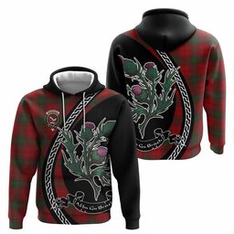 ScotsTee Shop Scottish MacDougall (McDougall) Family Crest Tartan Hoodie Alba Thistle Inspired