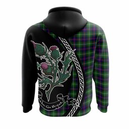 ScotsTee Shop Scottish Sutherland Family Crest Tartan Hoodie Alba Thistle Inspired
