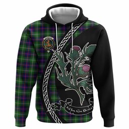 ScotsTee Shop Scottish Sutherland Family Crest Tartan Hoodie Alba Thistle Inspired