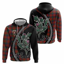 ScotsTee Shop Scottish Robertson Family Crest Tartan Hoodie Alba Thistle Inspired