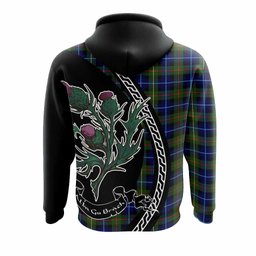 ScotsTee Shop Scottish Smith Family Crest Tartan Hoodie Alba Thistle Inspired