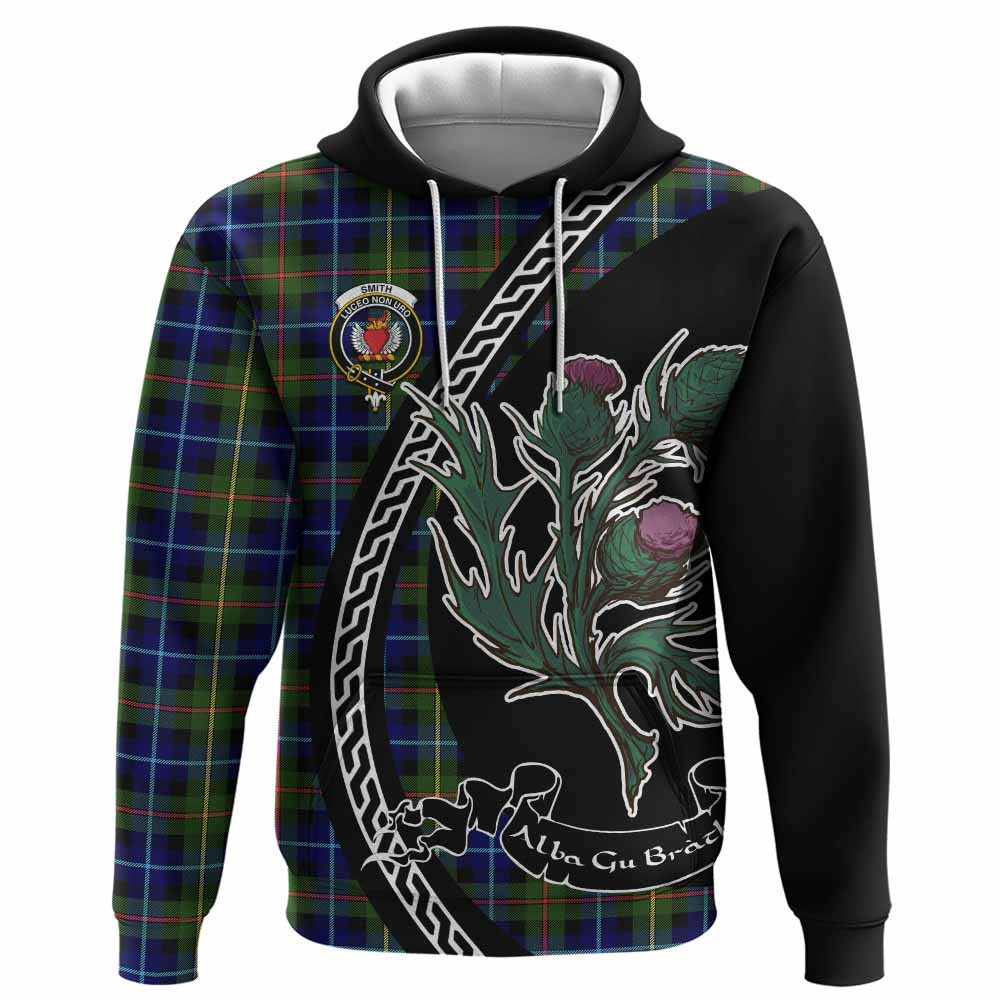 ScotsTee Shop Scottish Smith Family Crest Tartan Hoodie Alba Thistle Inspired