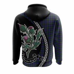 ScotsTee Shop Scottish Sempill (Semple) Family Crest Tartan Hoodie Alba Thistle Inspired