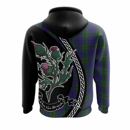 ScotsTee Shop Scottish Strachan Family Crest Tartan Hoodie Alba Thistle Inspired
