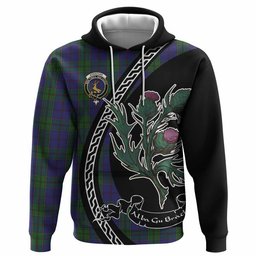 ScotsTee Shop Scottish Strachan Family Crest Tartan Hoodie Alba Thistle Inspired