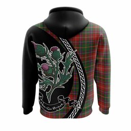 ScotsTee Shop Scottish Somerville Family Crest Tartan Hoodie Alba Thistle Inspired