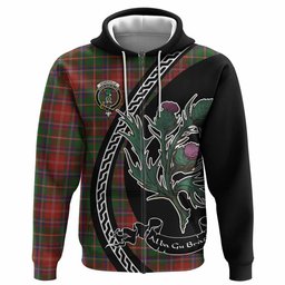 ScotsTee Shop Scottish Somerville Family Crest Tartan Hoodie Alba Thistle Inspired