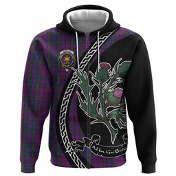ScotsTee Shop Scottish Wardlaw Family Crest Tartan Hoodie Alba Thistle Inspired
