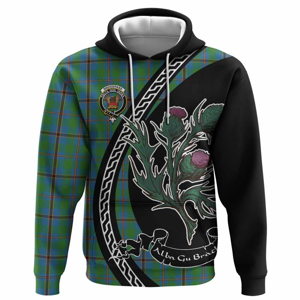 ScotsTee Shop Scottish Snodgrass Family Crest Tartan Hoodie Alba Thistle Inspired