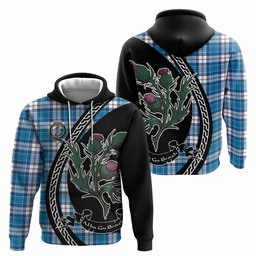ScotsTee Shop Scottish Roberton Family Crest Tartan Hoodie Alba Thistle Inspired
