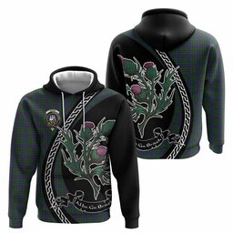 ScotsTee Shop Scottish Wood Family Crest Tartan Hoodie Alba Thistle Inspired