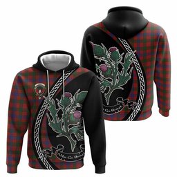 ScotsTee Shop Scottish Ross Family Crest Tartan Hoodie Alba Thistle Inspired