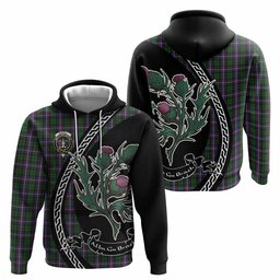 ScotsTee Shop Scottish Russell Family Crest Tartan Hoodie Alba Thistle Inspired