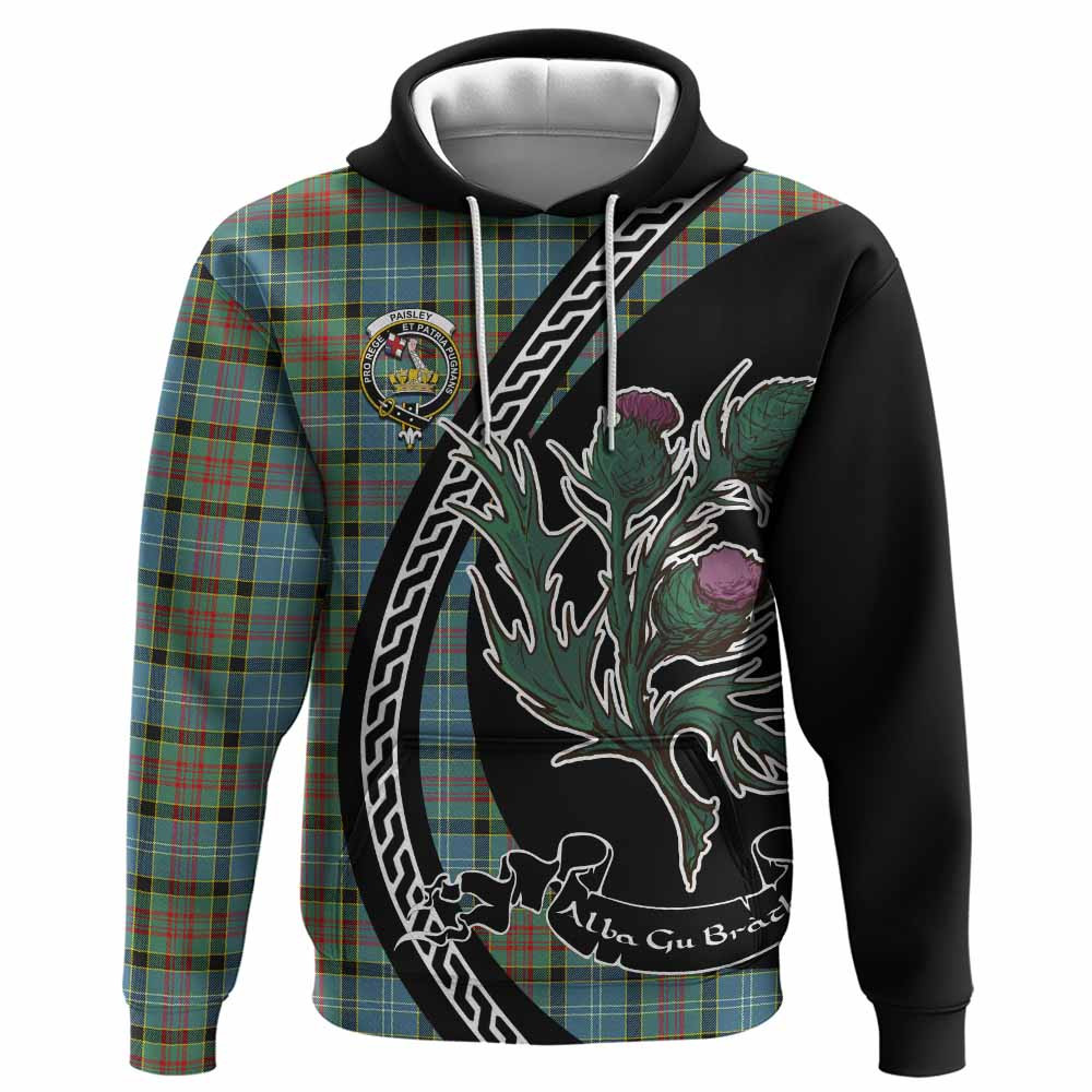 ScotsTee Shop Scottish Paisley Family Crest Tartan Hoodie Alba Thistle Inspired