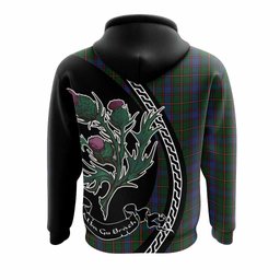 ScotsTee Shop Scottish Skene Family Crest Tartan Hoodie Alba Thistle Inspired