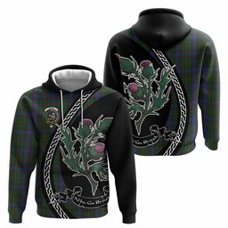 ScotsTee Shop Scottish Skene Family Crest Tartan Hoodie Alba Thistle Inspired