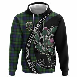 ScotsTee Shop Scottish Rollo Family Crest Tartan Hoodie Alba Thistle Inspired