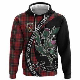 ScotsTee Shop Scottish Wallace Family Crest Tartan Hoodie Alba Thistle Inspired