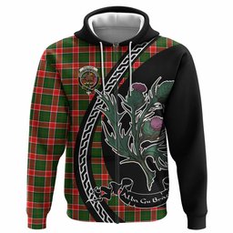 ScotsTee Shop Scottish Pollock Family Crest Tartan Hoodie Alba Thistle Inspired