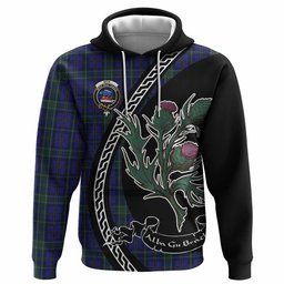 ScotsTee Shop Scottish Weir Family Crest Tartan Hoodie Alba Thistle Inspired