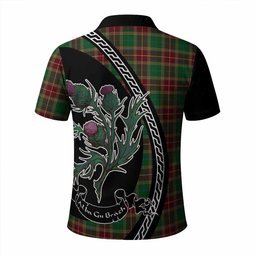 ScotsTee Shop Scottish Baxter Family Crest Tartan Long Sleeve Polo Shirt Alba Thistle Inspired