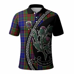 ScotsTee Shop Scottish Beattie (Beatty) Family Crest Tartan Long Sleeve Polo Shirt Alba Thistle Inspired