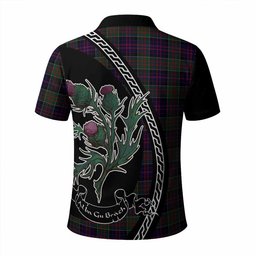 ScotsTee Shop Scottish MacDonald (McDonald) of Clanranald Family Crest Tartan Long Sleeve Polo Shirt Alba Thistle Inspired
