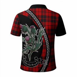ScotsTee Shop Scottish Hogg (Hog) Family Crest Tartan Long Sleeve Polo Shirt Alba Thistle Inspired