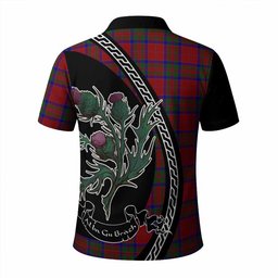 ScotsTee Shop Scottish MacGillivray (McGillivray) Family Crest Tartan Long Sleeve Polo Shirt Alba Thistle Inspired