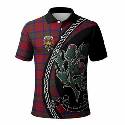 ScotsTee Shop Scottish MacGillivray (McGillivray) Family Crest Tartan Long Sleeve Polo Shirt Alba Thistle Inspired