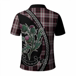 ScotsTee Shop Scottish MacPherson (McPherson) Family Crest Tartan Long Sleeve Polo Shirt Alba Thistle Inspired