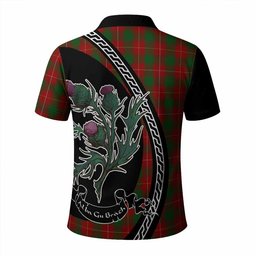 ScotsTee Shop Scottish MacFie (McFie) Family Crest Tartan Long Sleeve Polo Shirt Alba Thistle Inspired
