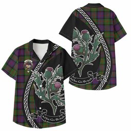 ScotsTee Shop Coull Family Crest Tartan Kid Hawaiian Shirt Alba Thistle Inspired