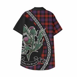 ScotsTee Shop Brown (Broun) Family Crest Tartan Kid Hawaiian Shirt Alba Thistle Inspired