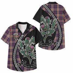 ScotsTee Shop Carnegie Family Crest Tartan Kid Hawaiian Shirt Alba Thistle Inspired